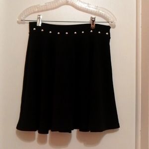 Women's medium black studded skirt